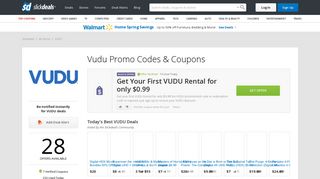 Redeem Vudu Promo Codes, Coupons, Discounts | Slickdeals.net