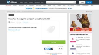 Vudu: New Users Sign Up and Get Your First Rental for 99 - Slickdeals