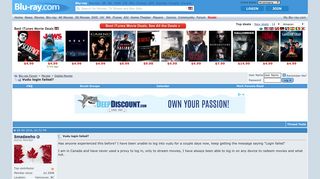 Vudu login failed? - Blu-ray Forum