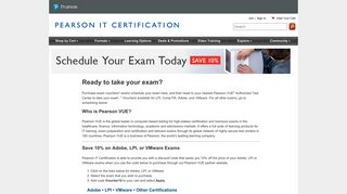 Schedule Your Certification Exam with Pearson VUE | Pearson IT ...