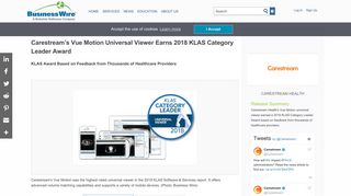 Carestream's Vue Motion Universal Viewer Earns 2018 KLAS ...