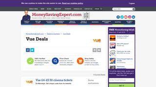 Vue Discount Codes, Promo & Sales - Money Saving Expert