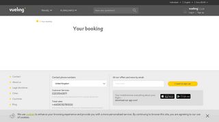 Manage your reservation - booking details| vueling.com