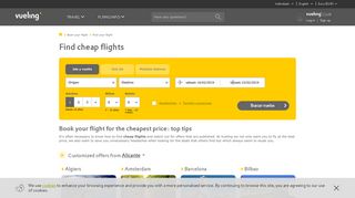 Cheap flights search - Find & book your flight | Vueling