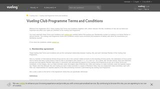 Vueling Club Programme Terms and Conditions