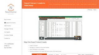 Export Vulcan 7 Leads to MailChimp - NextHome Excellence