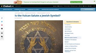 Is the Vulcan Salute a Jewish Symbol? - Questions & Answers