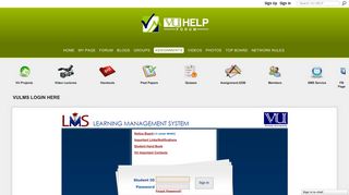 VULMS Learning Management System Virtual University - VU HELP