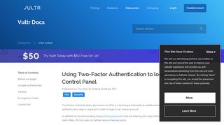 Using Two-Factor Authentication to login to Vultr Control Panel - Vultr ...