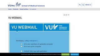 VU webmail - Study facilities - VUmc School of Medical Sciences, Vrije ...