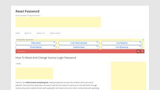 How To Reset And Change Vumoo Login Password | Online Movie ...
