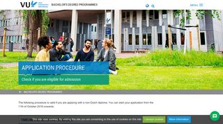 Application procedure - Bachelor's Degree Programmes, Vrije ...