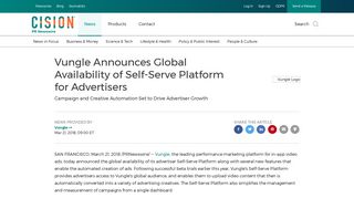Vungle Announces Global Availability of Self-Serve Platform for ...