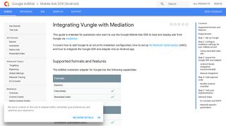 Integrating Vungle with Mediation | Android | Google Developers