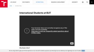 International Students at BUT - Vut