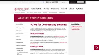 vUWS for Commencing Students | Western Sydney University