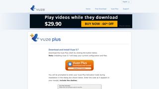 Vuze Plus - Activation