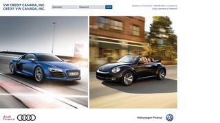 VW Credit Canada, Inc.Login Page