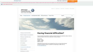 Having financial difficulties? - Volkswagen Finance