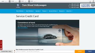 VW Service Credit Card | Volkswagen Dealer near Brownsburg, IN