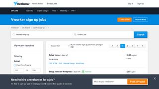 Vworker sign up Jobs, Employment | Freelancer