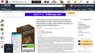 Amazon.com: GPS Tracker VyncsPro No Monthly Fee 3G OBD Car ...