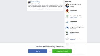 Pimlico Academy - The parent portal on Frog our MLE will... | Facebook