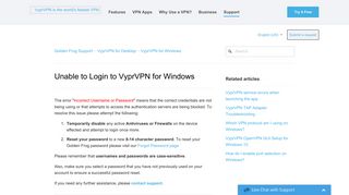 Unable to Login to VyprVPN for Windows – Golden Frog Support