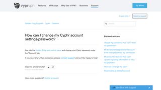 How can I change my Cyphr account settings/password? – Golden ...