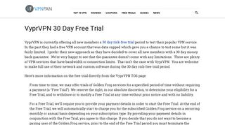 VyprVPN 30 Day Free Trial - VPN Fan