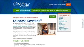 UChoose Rewards | VyStar Credit Union