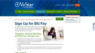 Sign up for Bill Pay - VyStar Credit Union