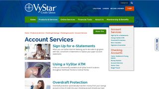 Account Services | VyStar Credit Union
