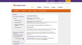 Customer Service - EmblemHealth