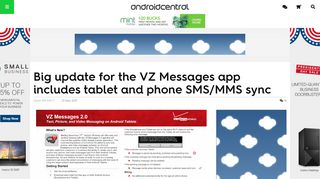 Big update for the VZ Messages app includes tablet and phone SMS ...