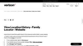 View Location History - Family Locator - Website | Verizon Wireless