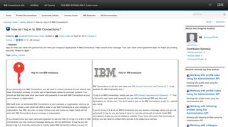 IBM Connections wiki IBM Connections wiki