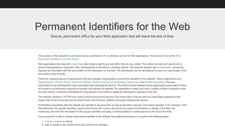 w3id.org - Permanent Identifiers for the Web