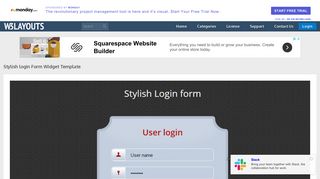 Stylish login Form Widget Template by w3layouts