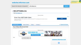 w5.ottawa.ca at WI. City of Ottawa Web Access Email - Website Informer