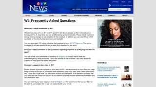 W5: Frequently Asked Questions | CTV News