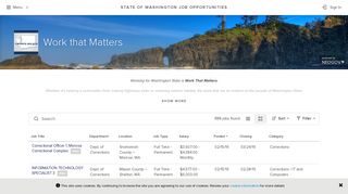 State of Washington Job Opportunities - Government Jobs