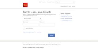 Sign On to View Your Business Accounts | Wells Fargo