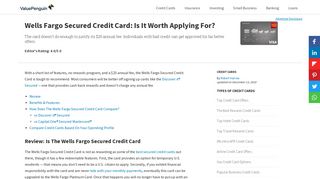 Wells Fargo Secured Credit Card: Is It Worth Applying For ...