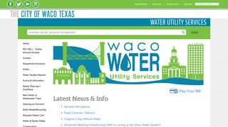 Waco Water Utility Services - City of Waco, Texas
