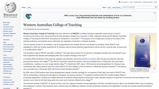 Western Australian College of Teaching - Wikipedia