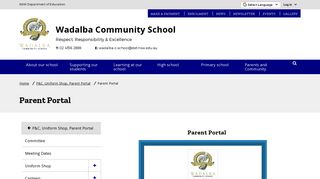 Parent Portal - Wadalba Community School