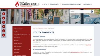 Utility Payments | Wadsworth, OH