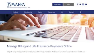Manage Billing and Life Insurance Payments Online | WAEPA