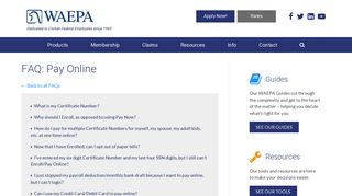 Pay Online | WAEPA